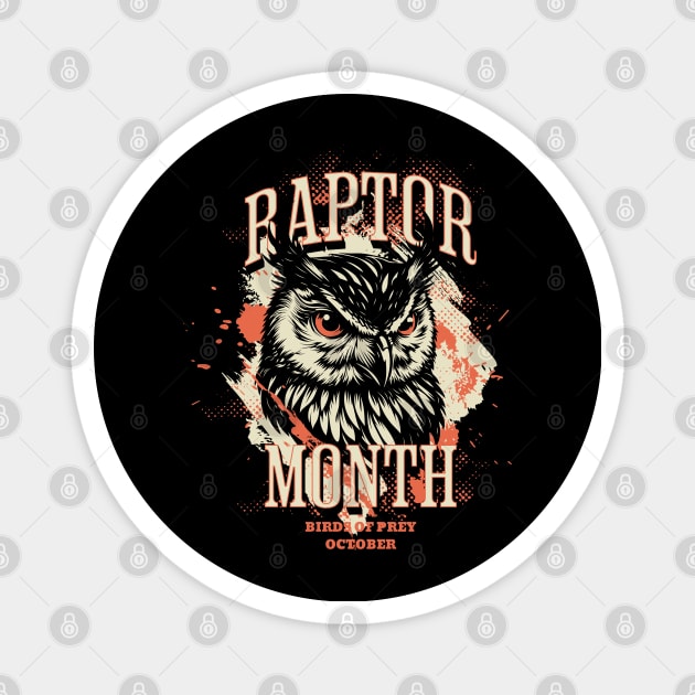 Raptor Month, Owl Magnet by HolidayBug
